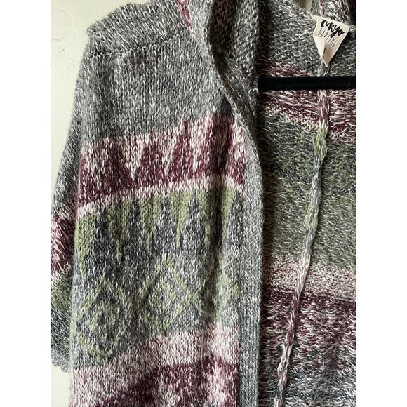 Tokyo Darling Oversized Hooded Long Slouchy Short Sleeved Open Cardigan- Sz M/L - Picture 3 of 9